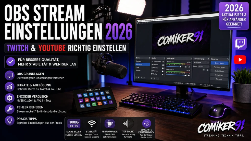 OBS Streaming-Setup für die Fehlersuche bei Dropped Frames und Stream-Rucklern