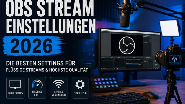 Streaming-Setup mit OBS Studio und Hinweisen zu wichtigen Stream-Einstellungen 2026