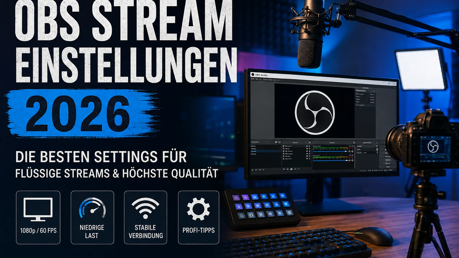 Streaming-Setup mit OBS Studio und Hinweisen zu wichtigen Stream-Einstellungen 2026