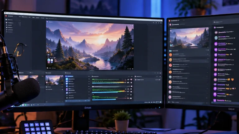Streaming-Arbeitsplatz mit OBS und Monitoring für einen 24/7 Twitch Stream