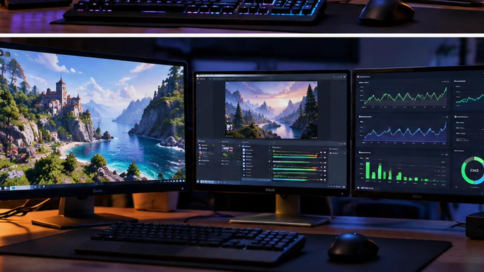 Streaming-System mit mehreren Monitoren für OBS Autostart und 24/7 Monitoring