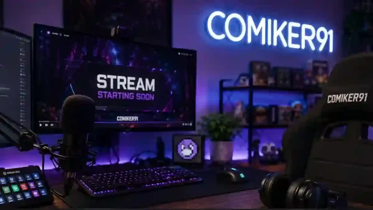Streamer-Schreibtisch mit OBS-Setup für Twitch Dual Format 2026