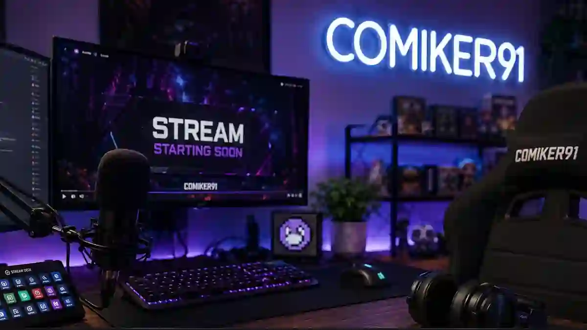 Streamer-Schreibtisch mit OBS-Setup für Twitch Dual Format 2026